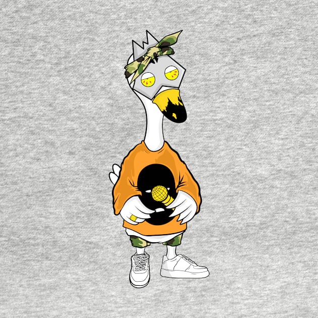 Super dope Slluks character gangster duckie chilling illustration by slluks_shop